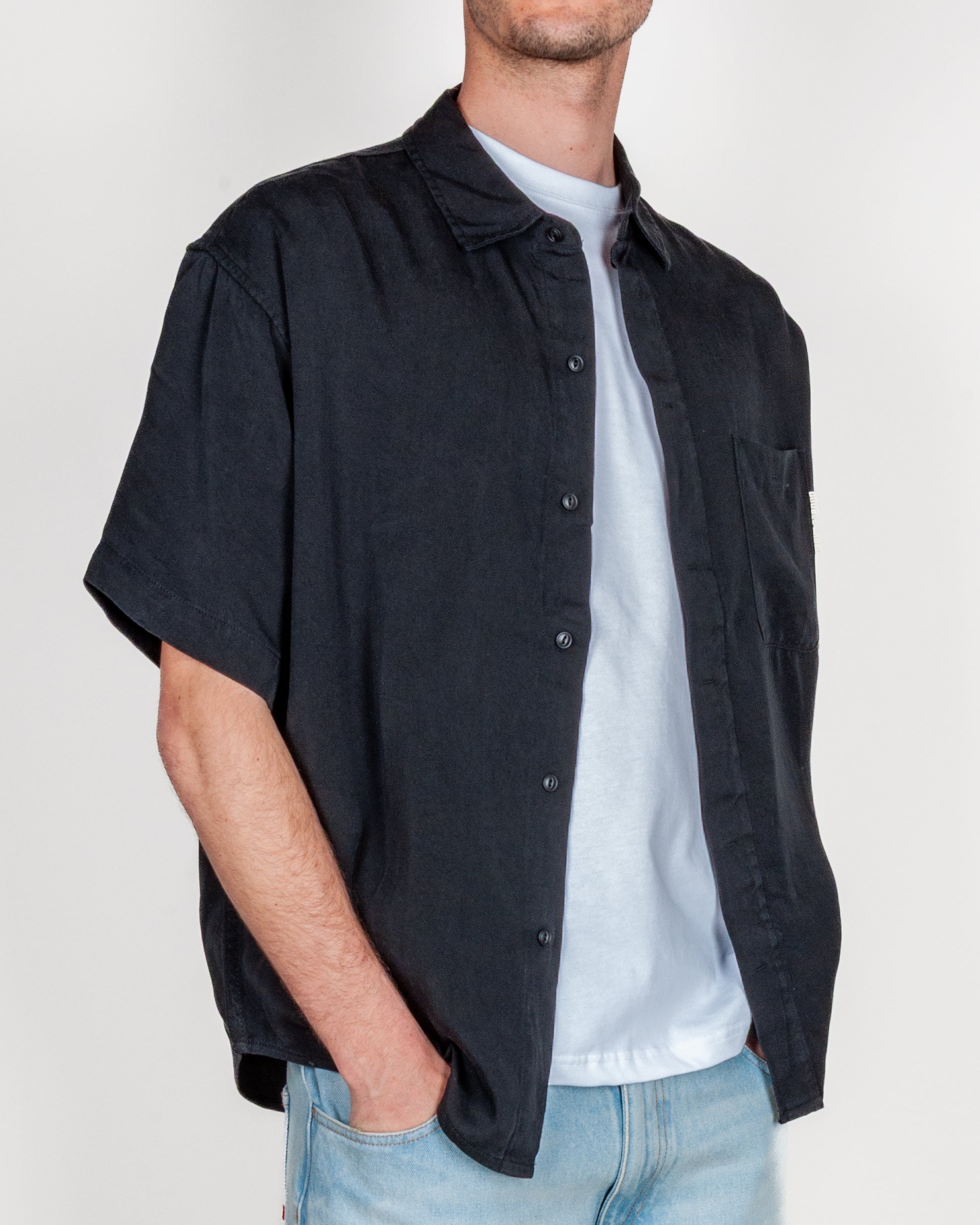 Overshirt Lyocell Over manica corta Uomo Double Label Art. GLW085G