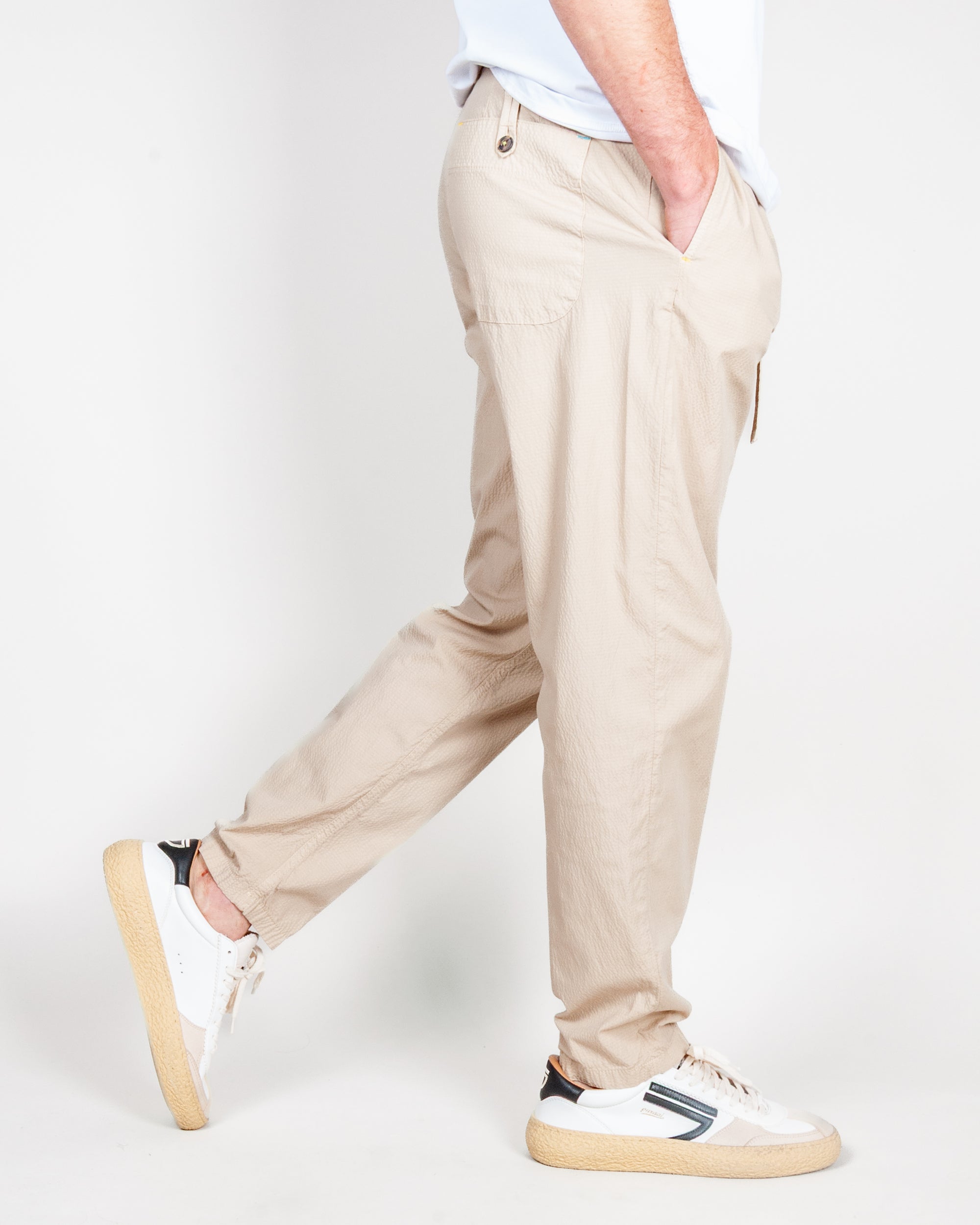 Pantalone Seersucker Chinos Berna Mod. Camp Nou Uomo Art. BERNA M 261384