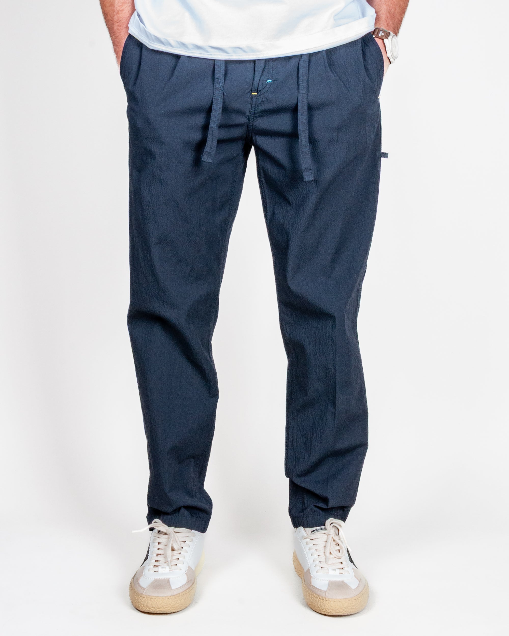Pantalone Seersucker Chinos Berna Mod. Camp Nou Uomo Art. BERNA M 261384