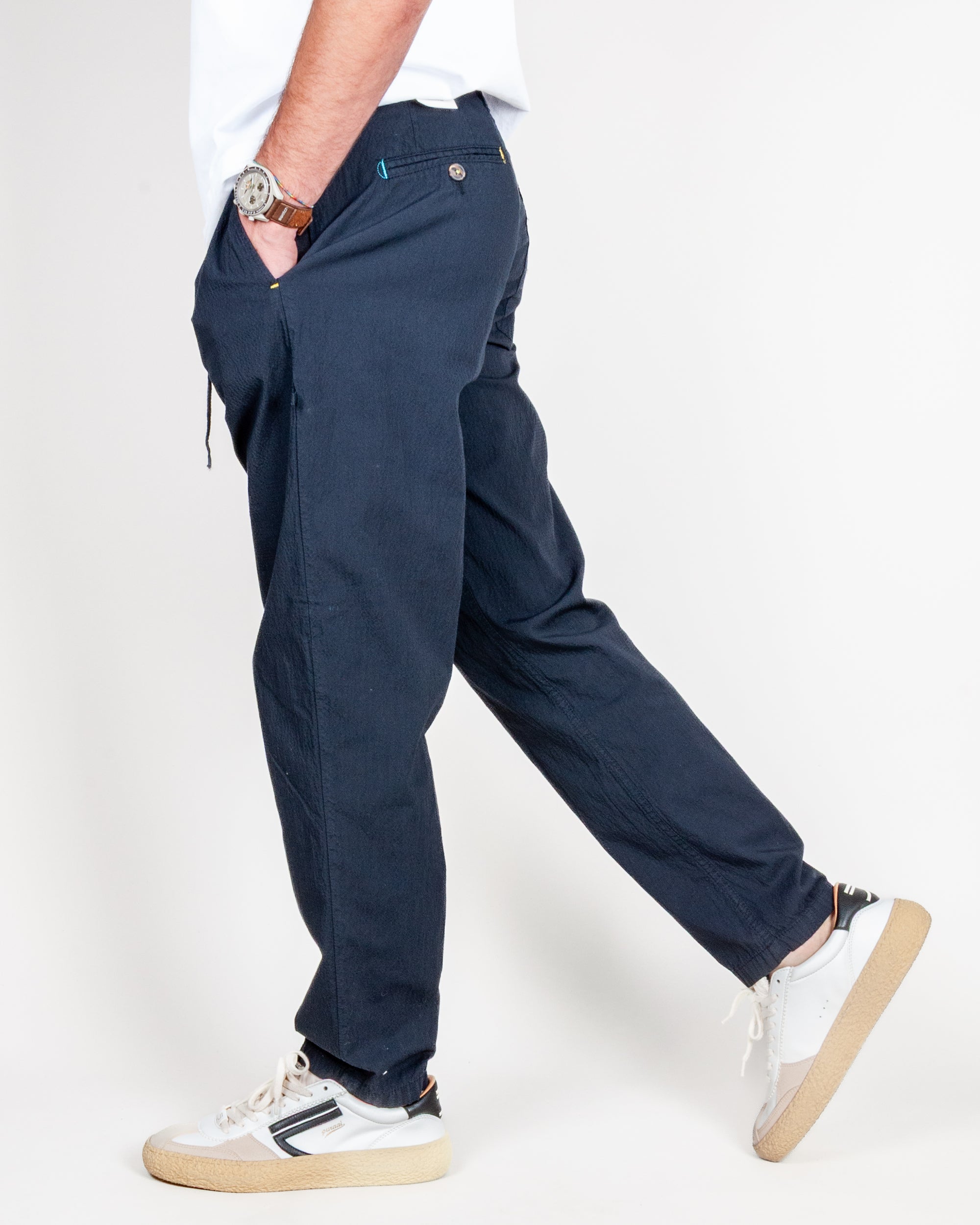 Pantalone Seersucker Chinos Berna Mod. Camp Nou Uomo Art. BERNA M 261384