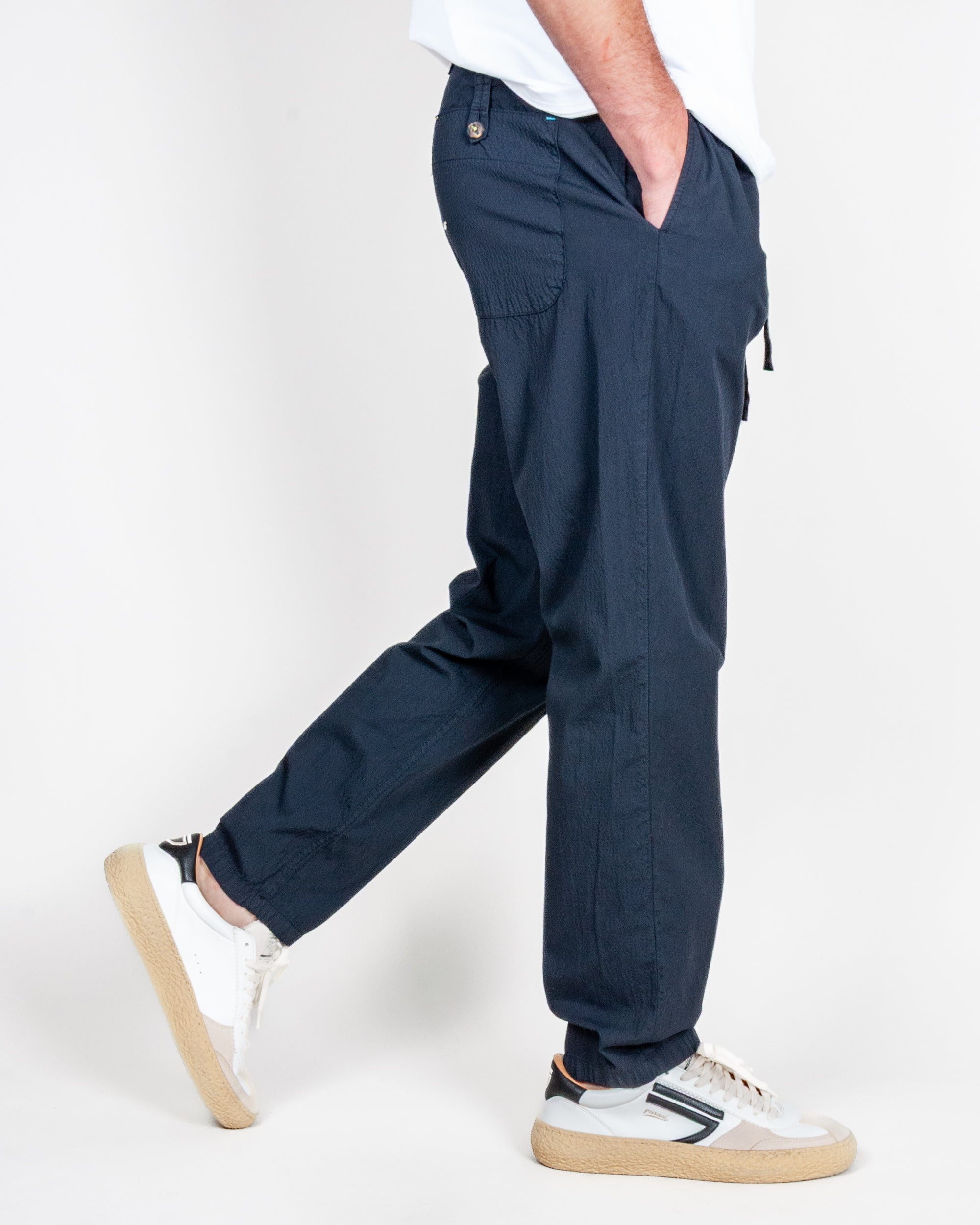Pantalone Seersucker Chinos Berna Mod. Camp Nou Uomo Art. BERNA M 261384