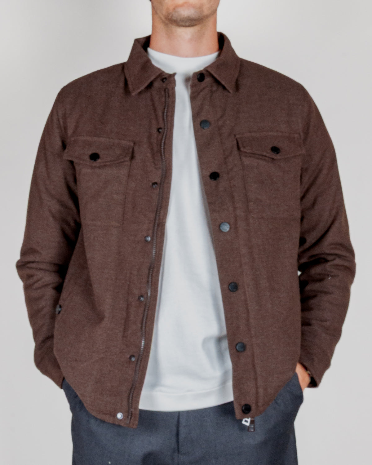 Giubbotto Modello Overshirt misto lana Over D Art. OC1F2W6J07