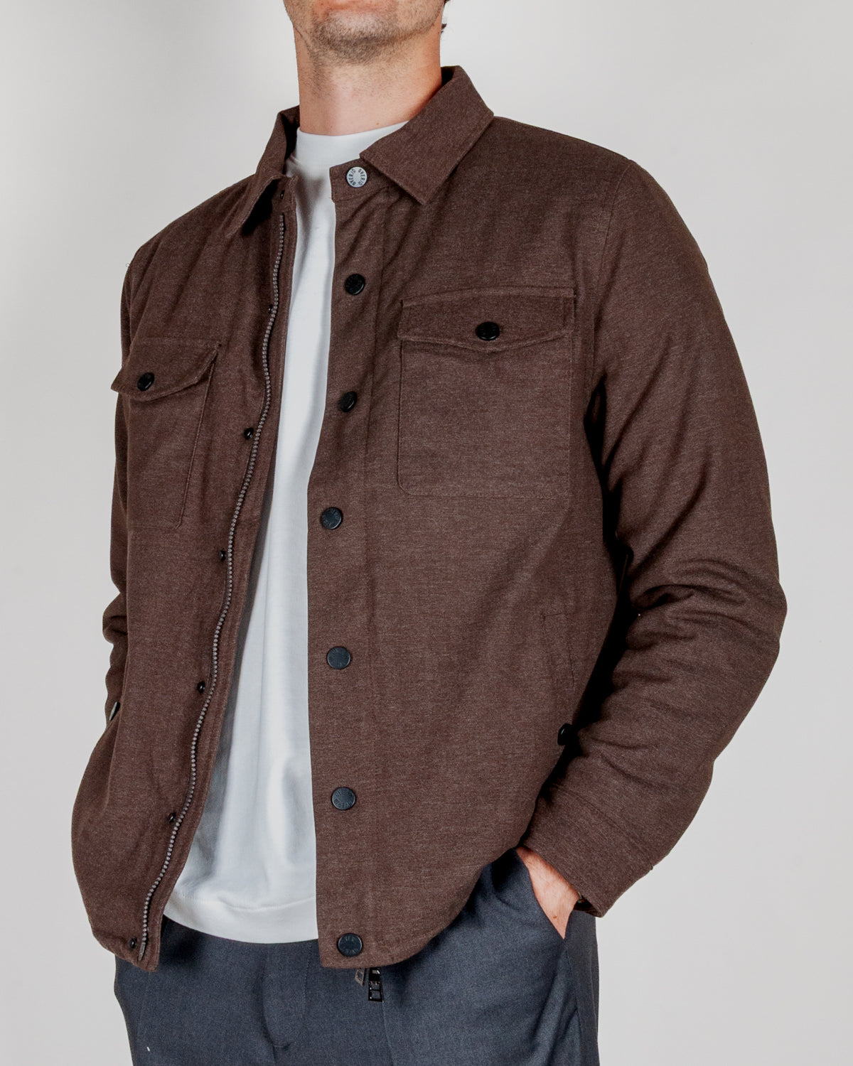 Giubbotto Modello Overshirt misto lana Over D Art. OC1F2W6J07