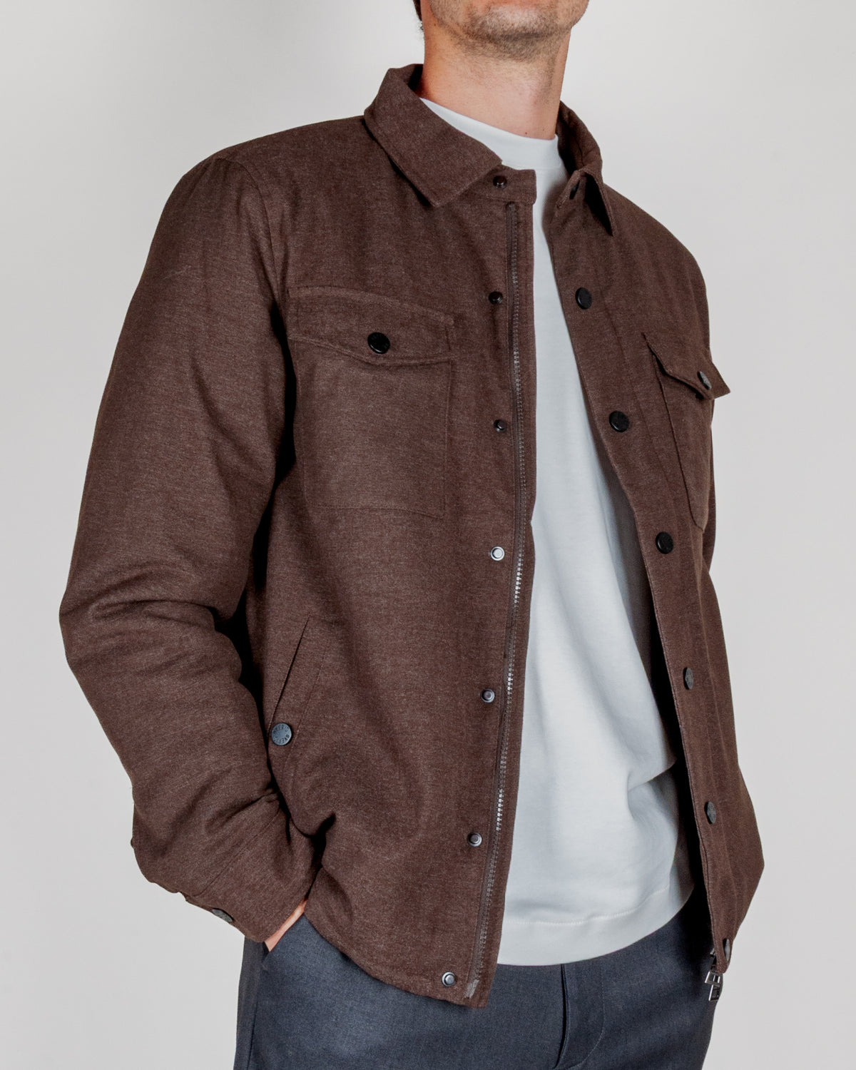 Giubbotto Modello Overshirt misto lana Over D Art. OC1F2W6J07