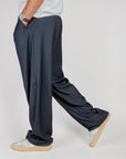 Pantalone fondo ampio con pinces in lana vergine I'm Brian Art. PA3904