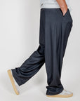 Pantalone fondo ampio con pinces in lana vergine I'm Brian Art. PA3904