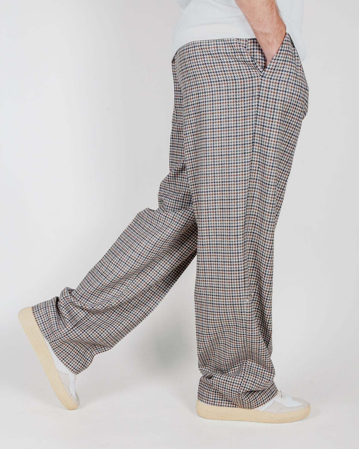 Pantalone fondo ampio Pied de Poule I'm Brian Art. PA3907