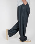 Pantalone fondo ampio righe misto lana I'm Brian Art. PA3908