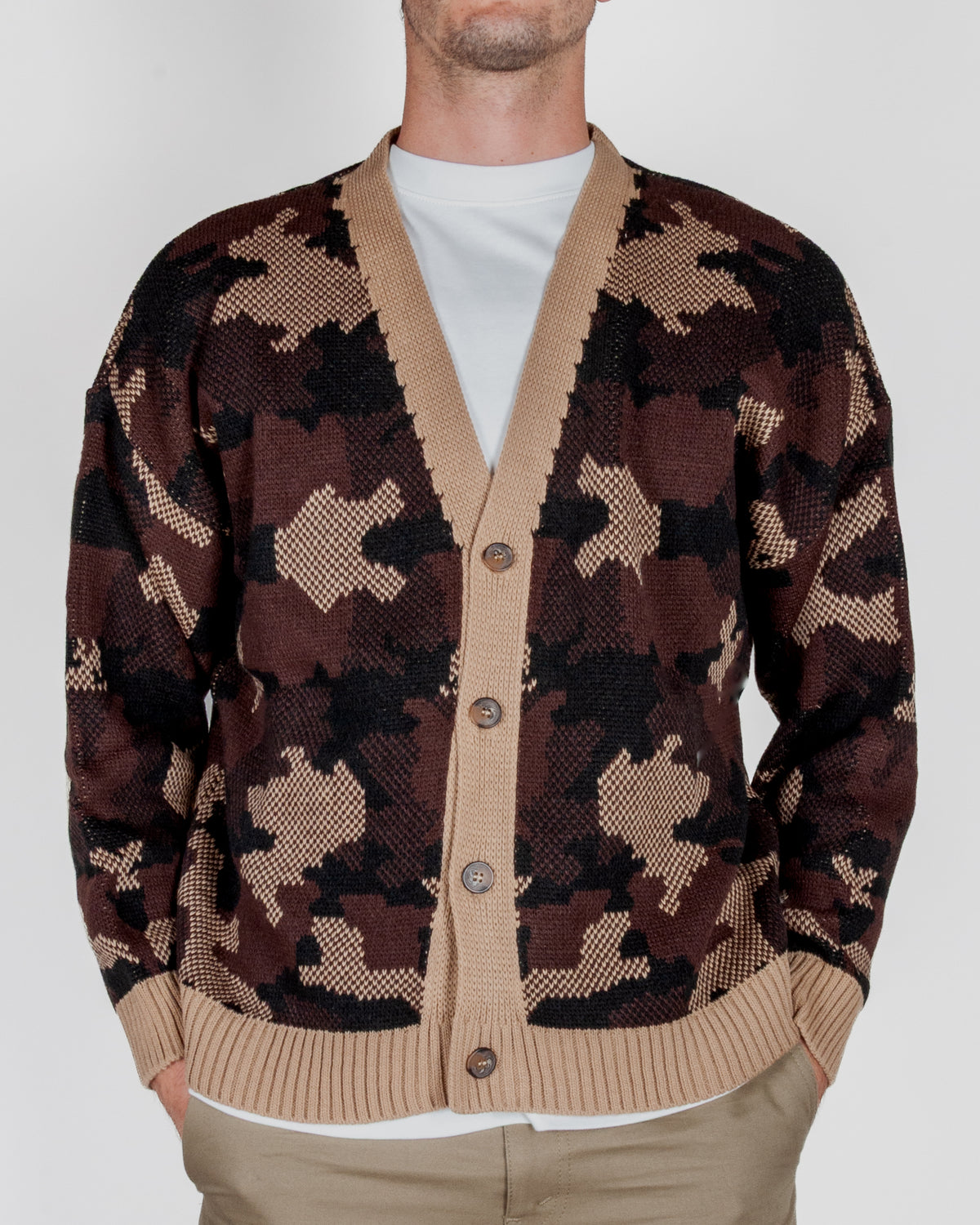 Cardigan Jaquard Camou Over D Art. OH1F2W6M81