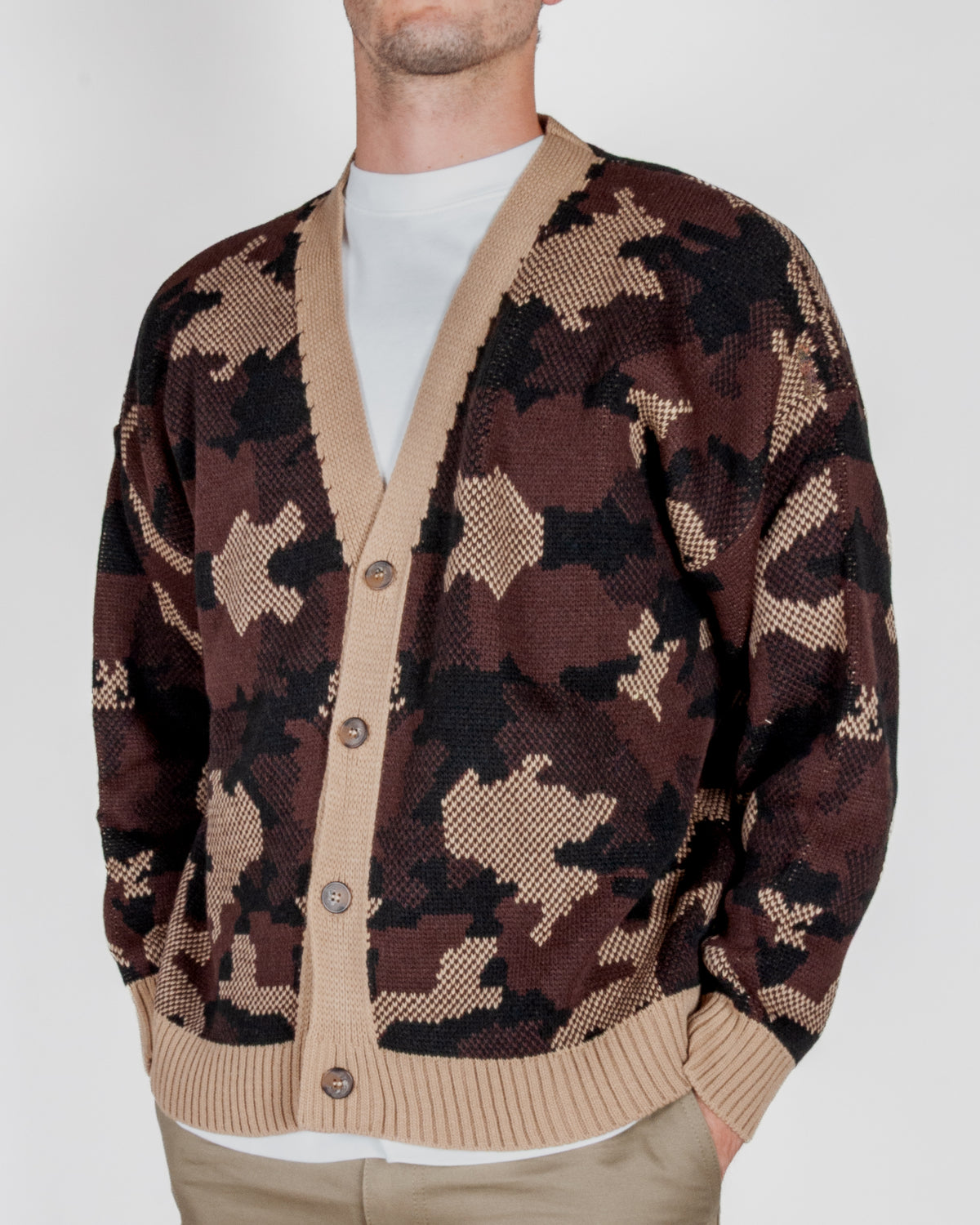 Cardigan Jaquard Camou Over D Art. OH1F2W6M81