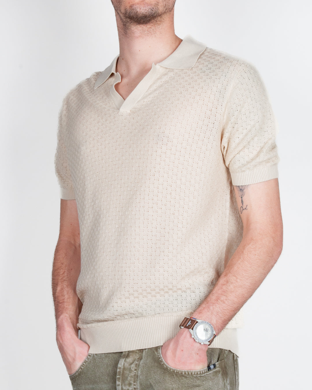 Polo traforata collo Derby Over D Art. OC1S2S6M39