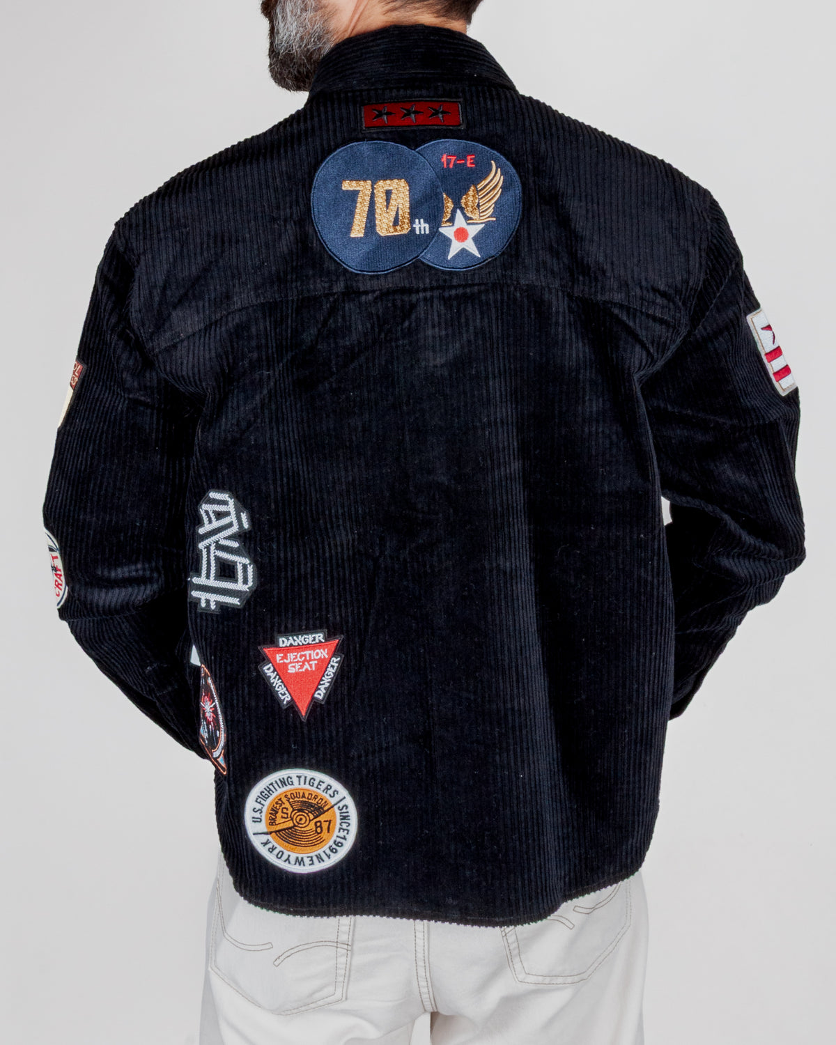 Overshirt Velluto Boxy Fit con Patch Berna Art. BERNA M 262353