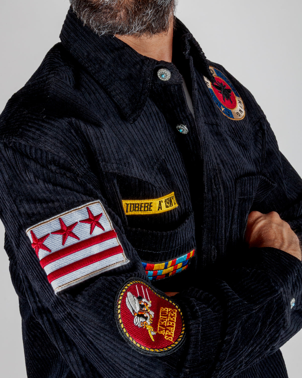 Overshirt Velluto Boxy Fit con Patch Berna Art. BERNA M 262353