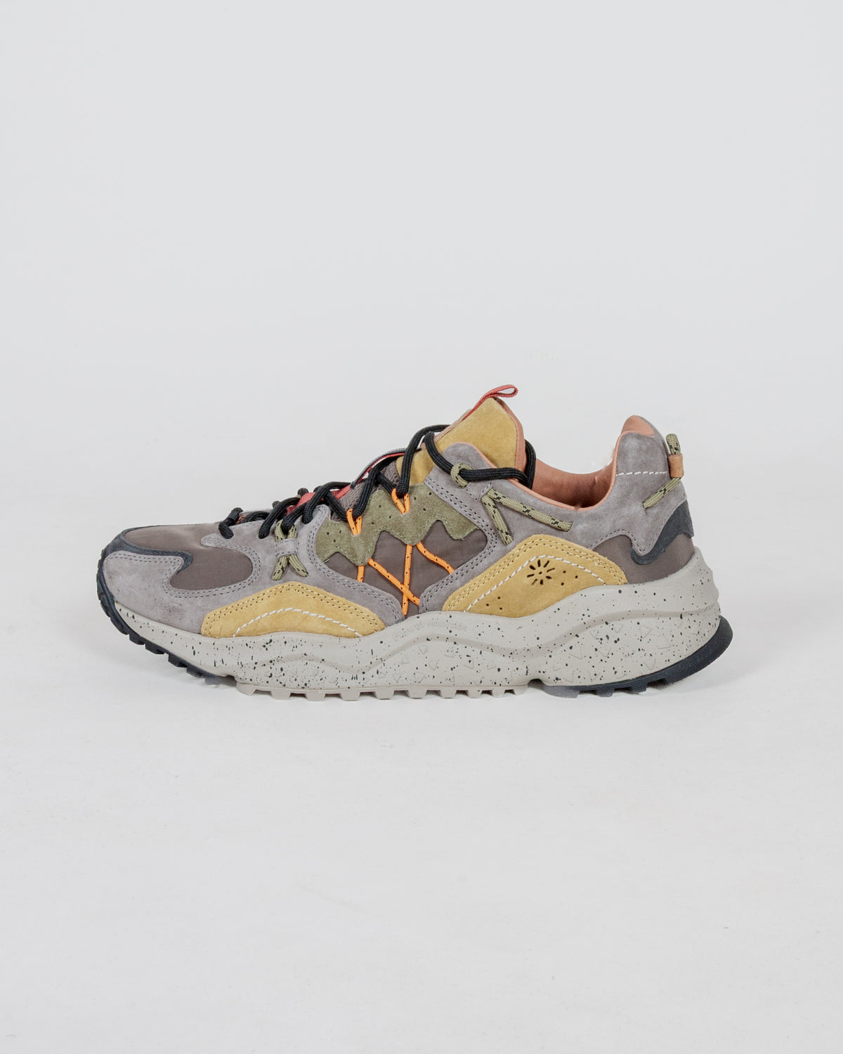 Sneakers Flower Mountain Art. YAMABUSHI - Sneakers in suede e tessuto tecnico Uomo Fango-Verde Acido