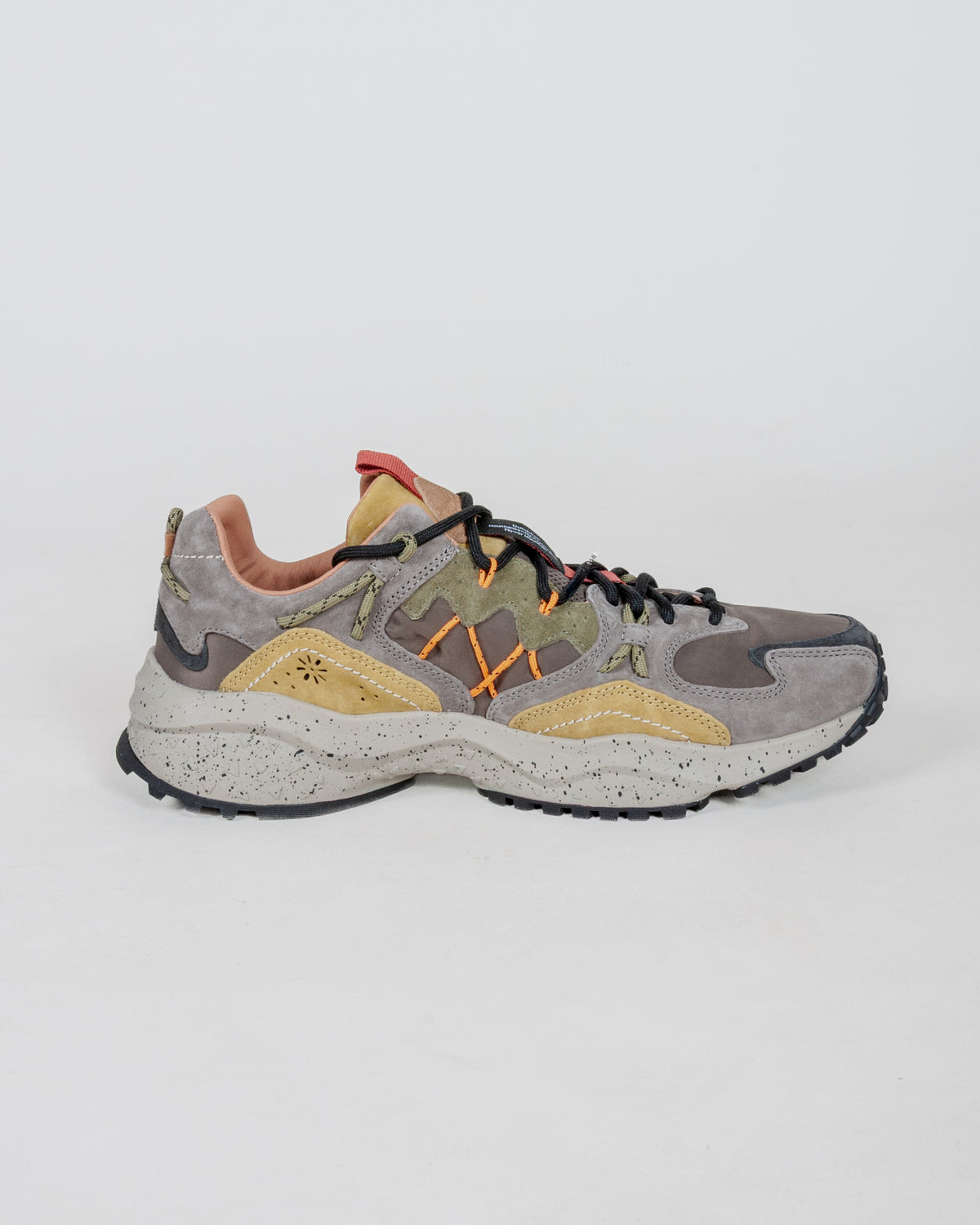 Sneakers Flower Mountain Art. YAMABUSHI - Sneakers in suede e tessuto tecnico Uomo Fango-Verde Acido