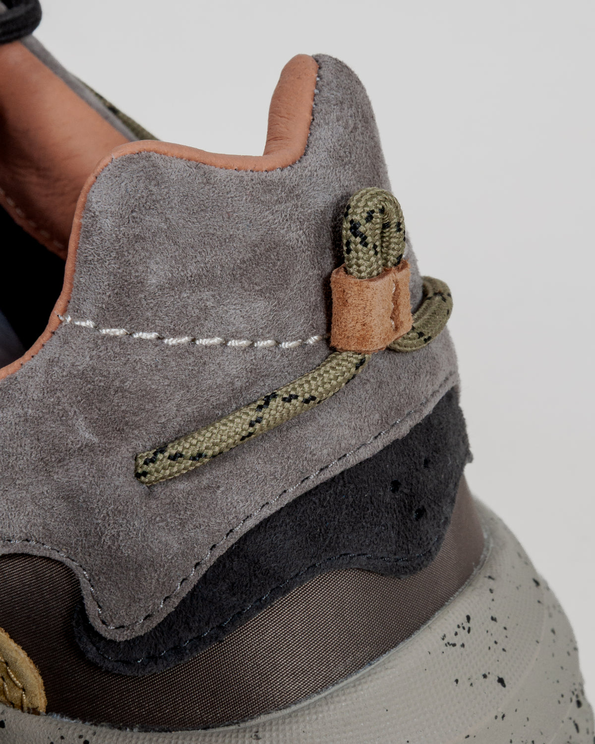 Sneakers Flower Mountain Art. YAMABUSHI - Sneakers in suede e tessuto tecnico Uomo Fango-Verde Acido