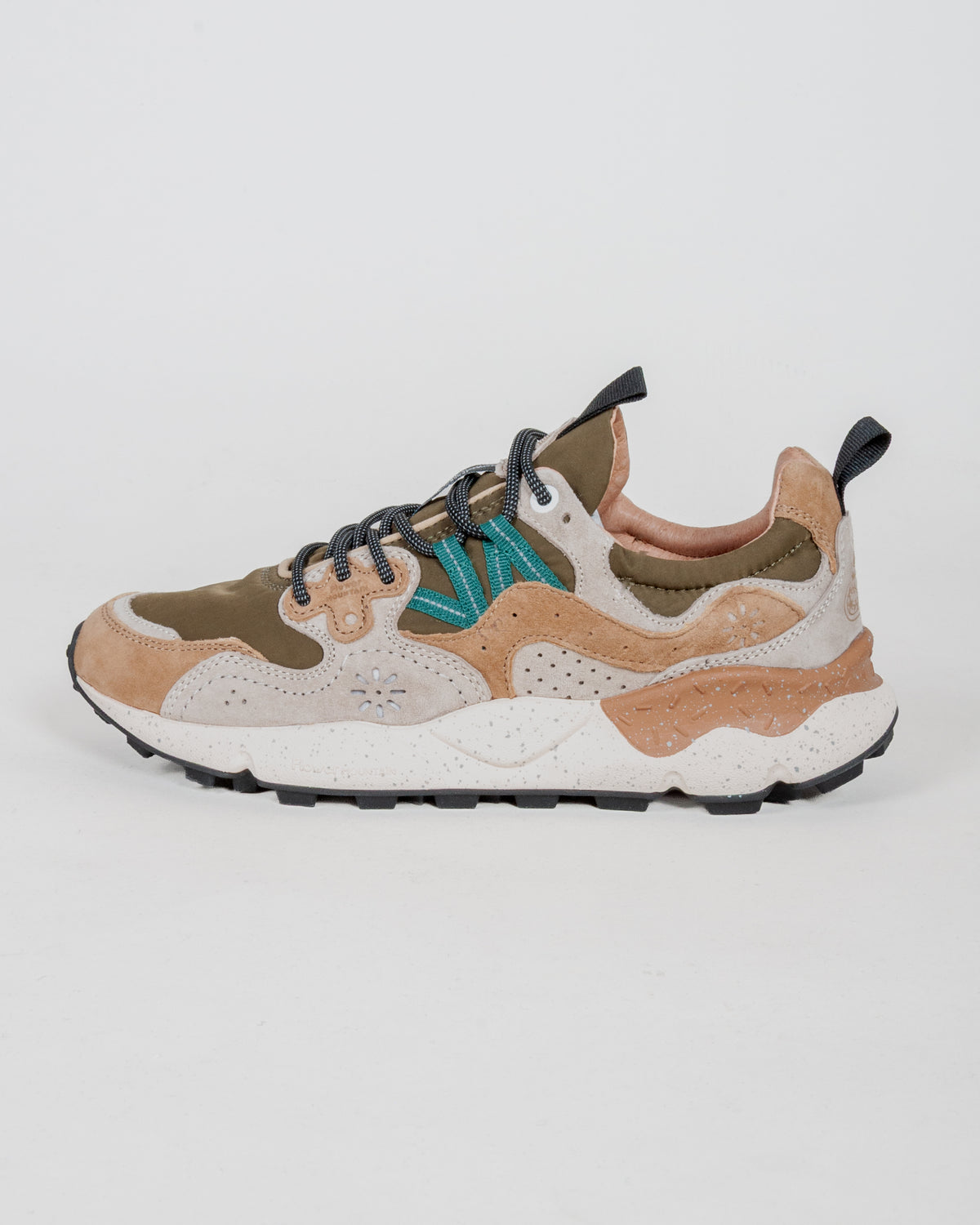 Sneakers Flower Mountain Art. YAMANO 3 MAN - Sneakers in suede e tessuto tecnico Uomo-Verde Militare