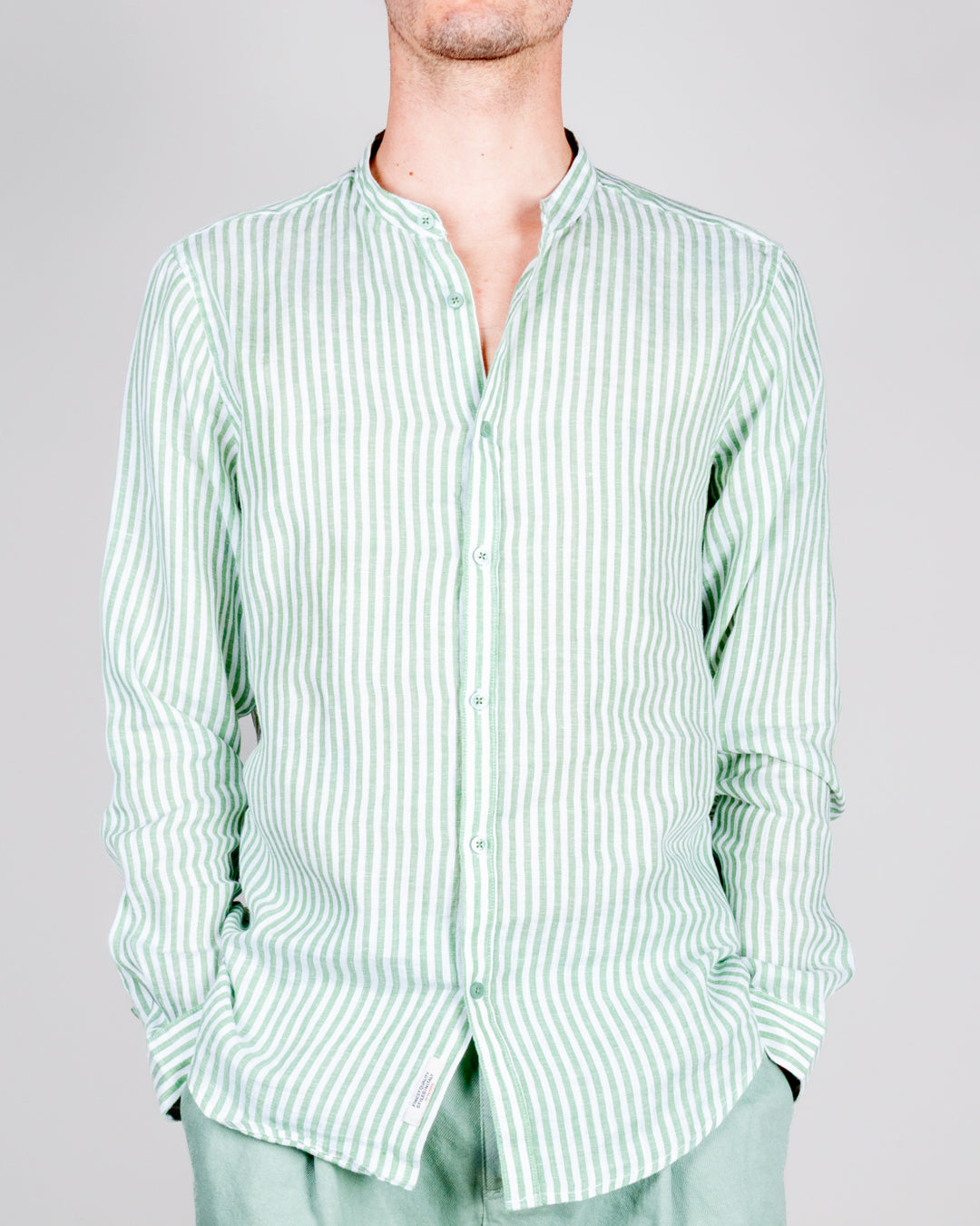 Camicia Riga Collo Coreana Gianni Lupo Art. GL7782S-S26