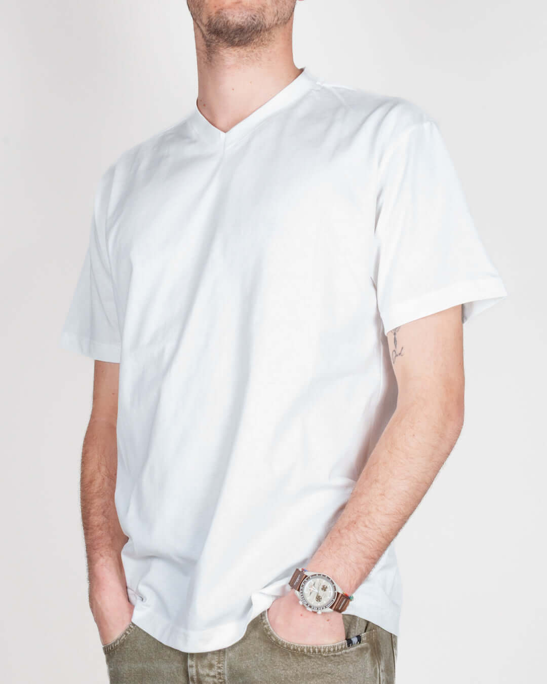 T-shirt manica corta Why Not Brand Scollo a V Art. ML68