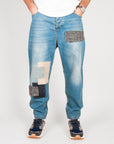 Jeans Tapered con toppe Over D Art. OH1F2W6D80