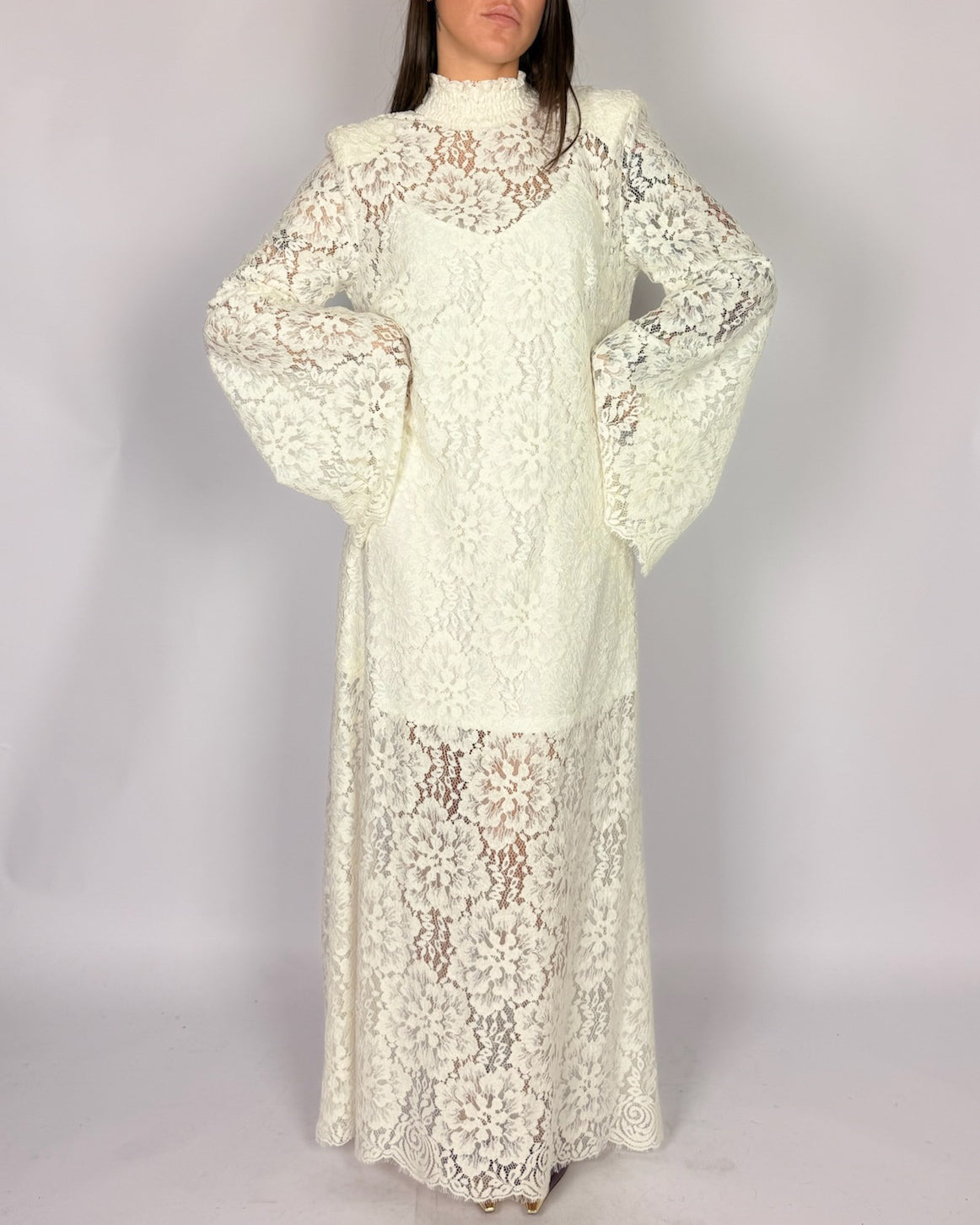 Abito Lungo Pizzo Tensionein Donna Art. W26XA15