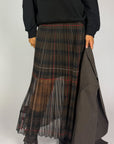 Gonna Lunga Tartan Plisse NouConcept Donna Art. N-G68-17227