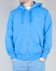 Felpa Hoodie Zip Vintage Broken Fleece Sun68 Uomo Art. F35122