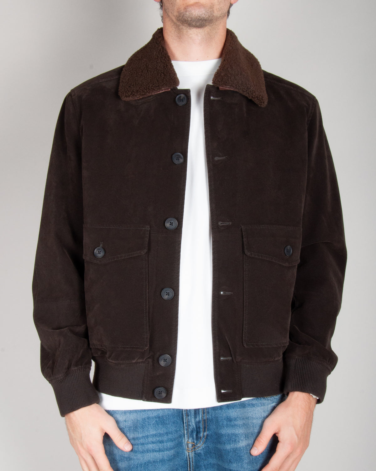 Giubbotto ecopelle colletto teddy Gianni Lupo Art. GL9857