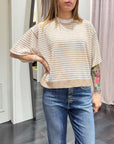 Maglia Riga Manica Corta Motel Donna Art. P25/XL24264/A
