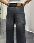 Jeans Mia -2 Baggy Tasche Laterali Noir 'n' Bleu Donna Art. Mia-2