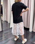 Abito Scritta Gonna Pizzo Susy Mix Donna Art. SH001446