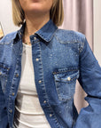 Camicia Denim Strass Susy Mix Donna Art. 2591861