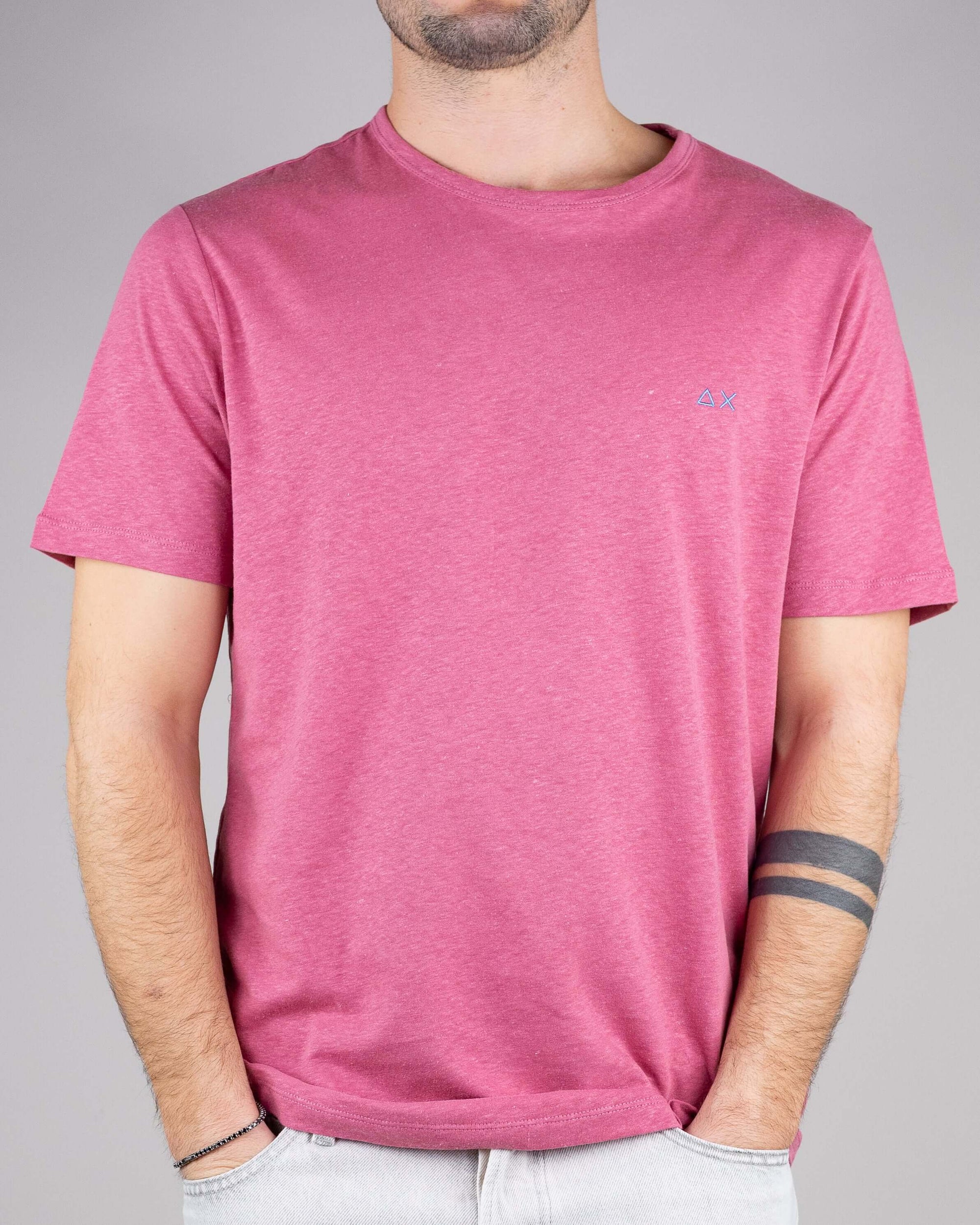 T-shirt Jersey Linen Sun68 Uomo Art. T35132