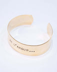 Bracciale Fascia 2cm Bronzo Placato Oro Art. BRA2