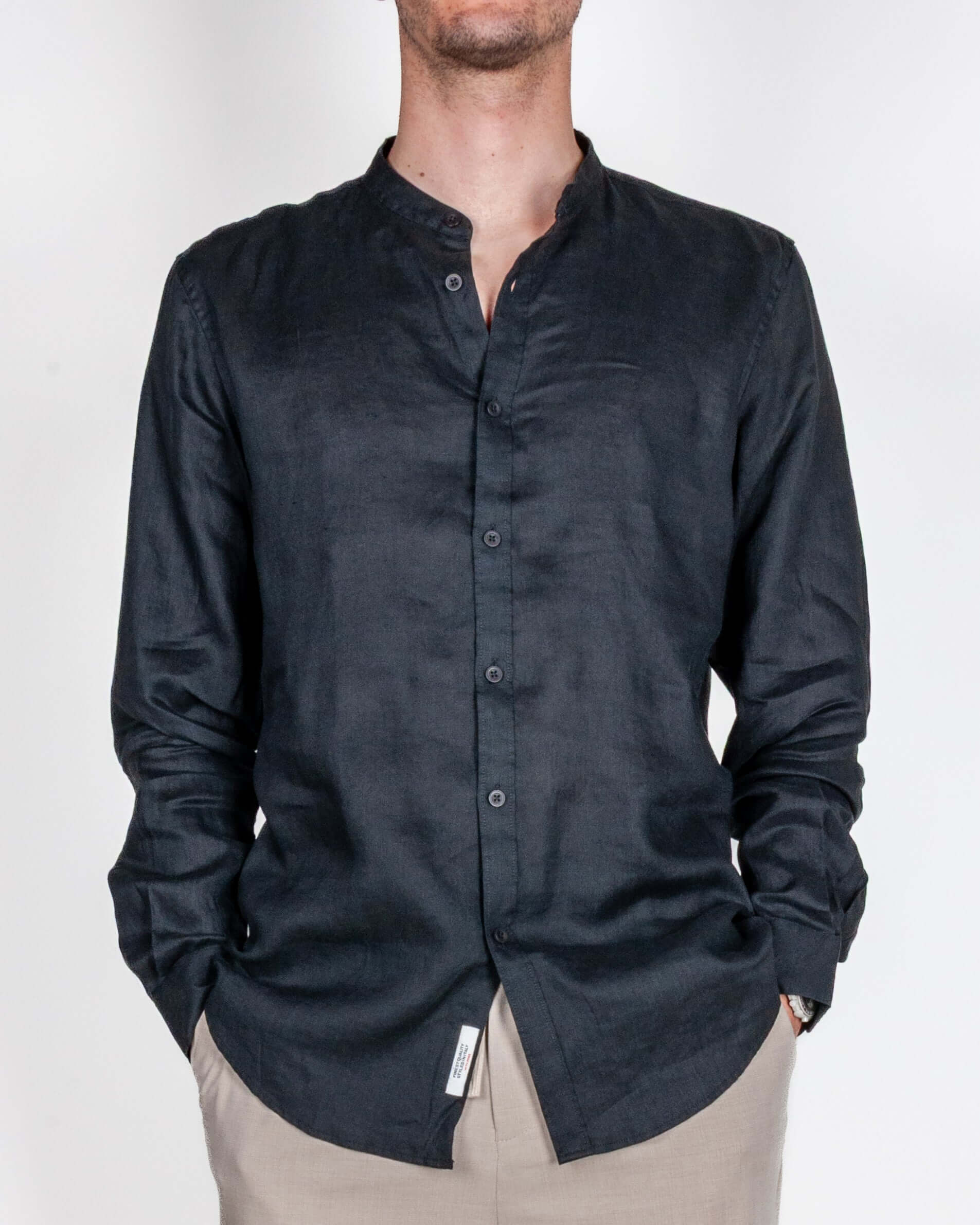 Camicia coreana Puro Lino Gianni Lupo Art. GL7620S-S26
