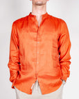 Camicia coreana Puro Lino Gianni Lupo Art. GL7620S-S26