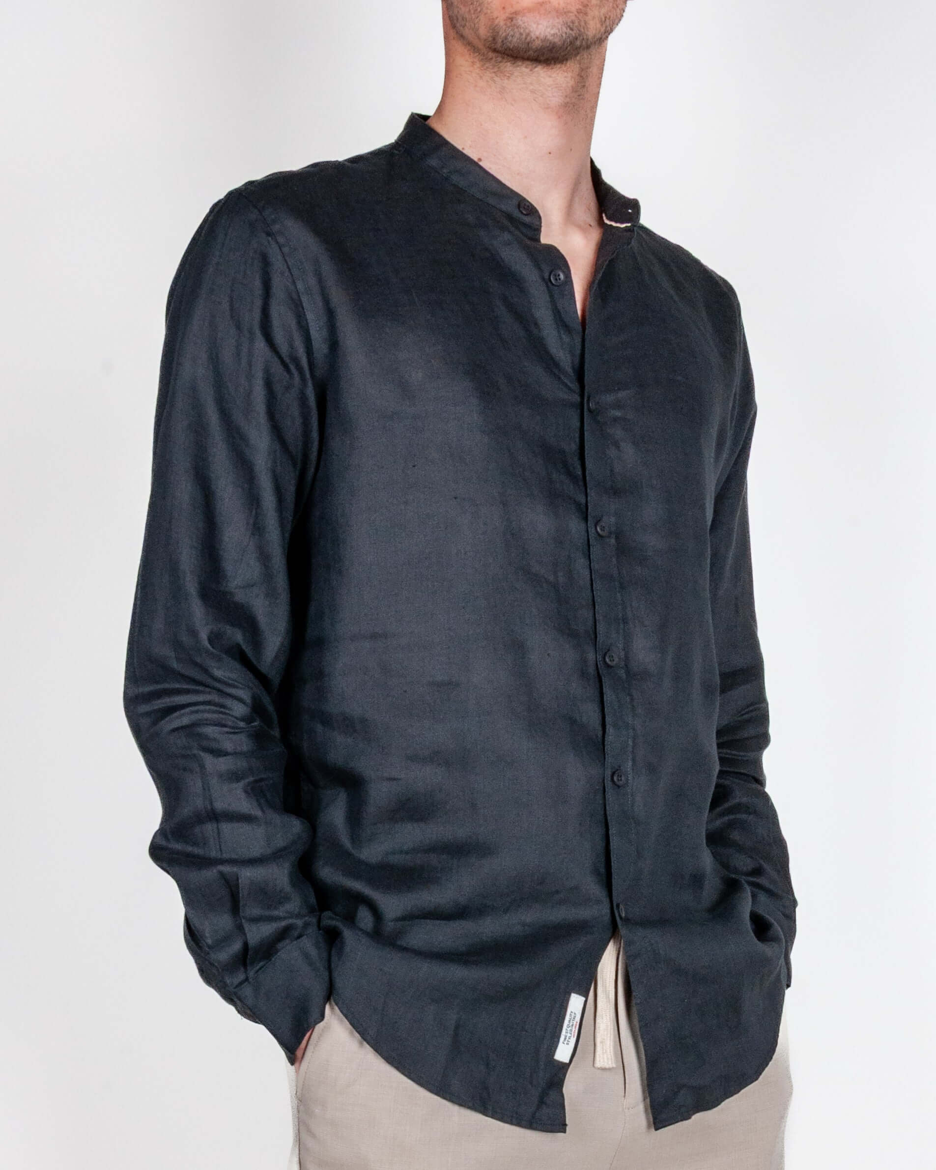 Camicia coreana Puro Lino Gianni Lupo Art. GL7620S-S26