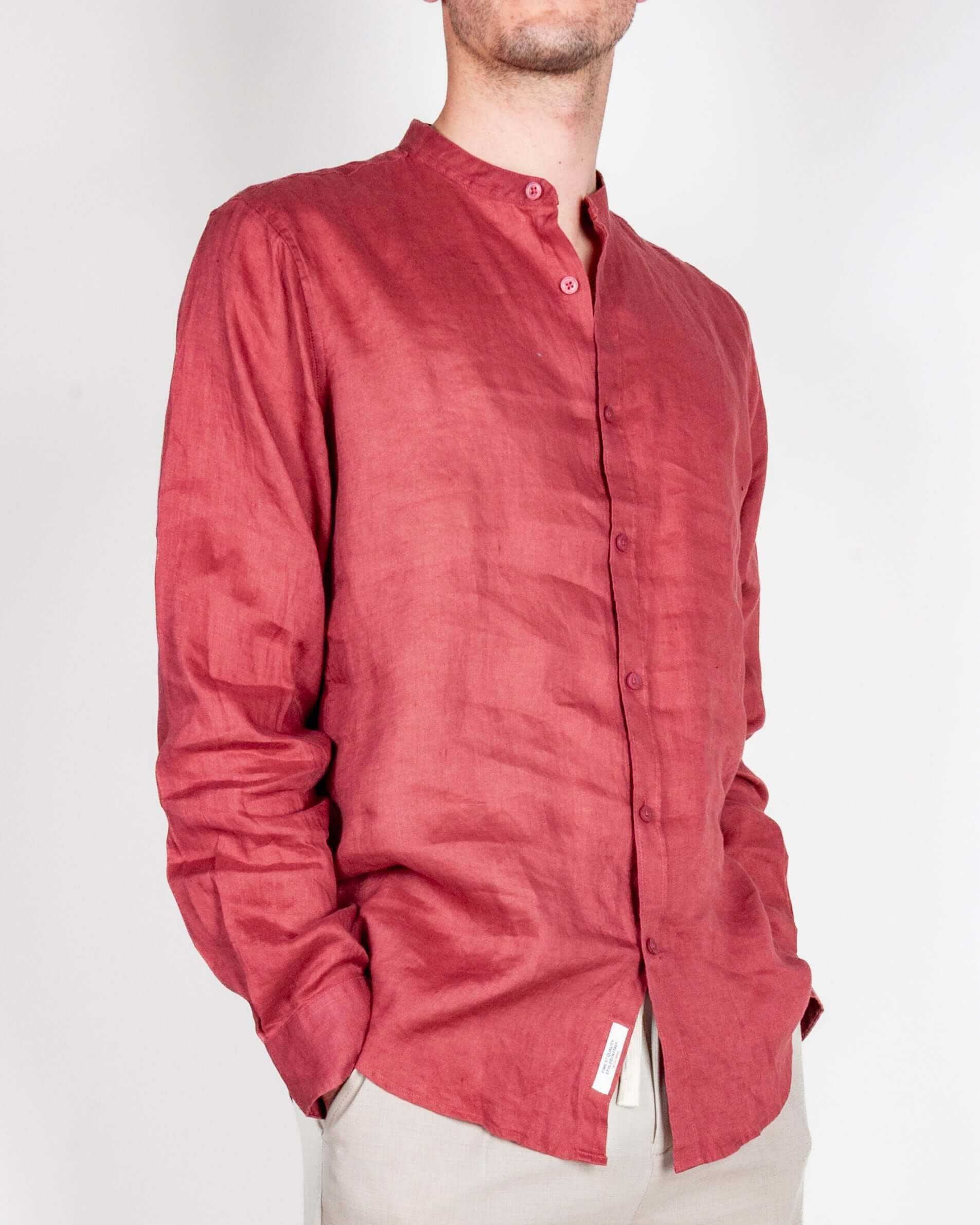 Camicia coreana Puro Lino Gianni Lupo Art. GL7620S-S26