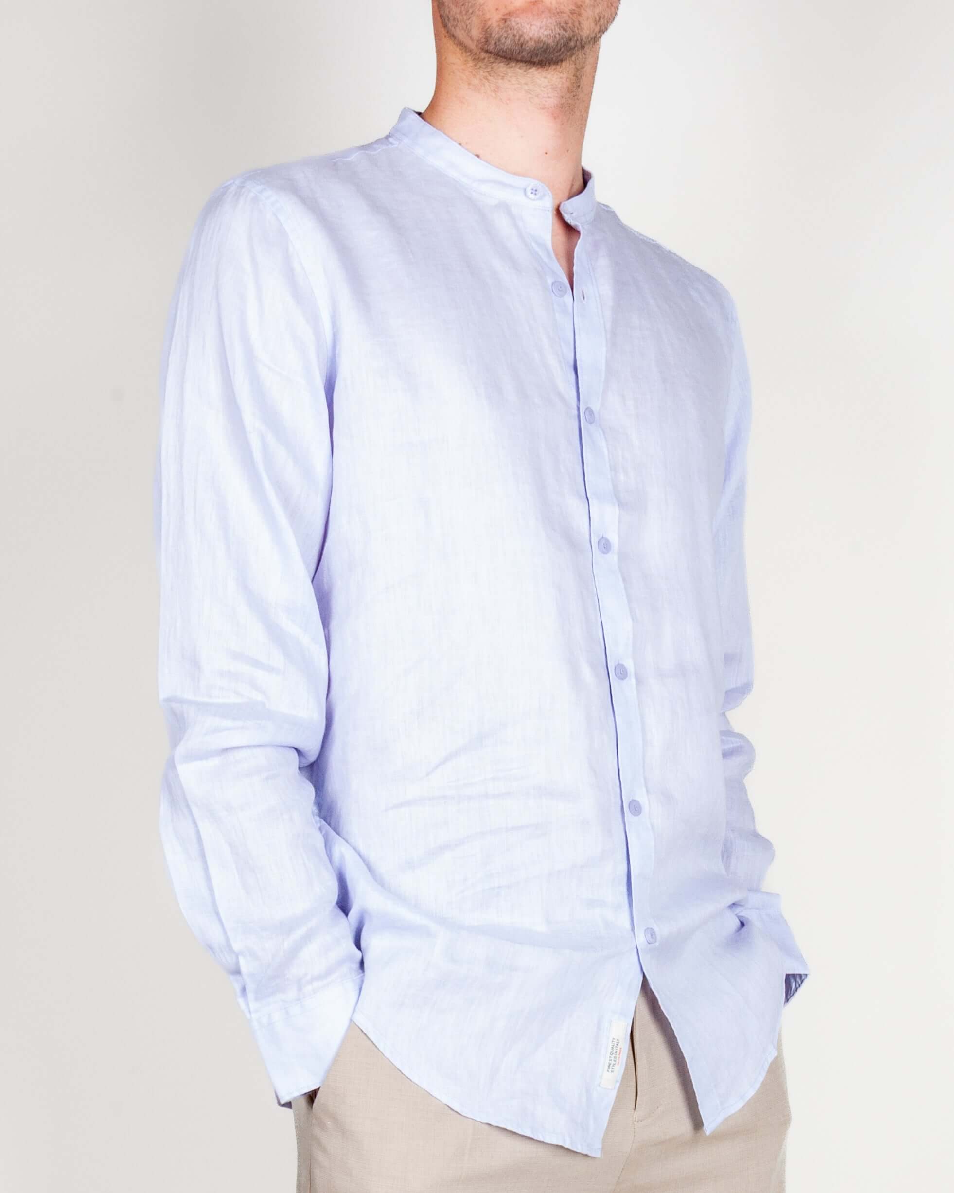 Camicia coreana Puro Lino Gianni Lupo Art. GL7620S-S26