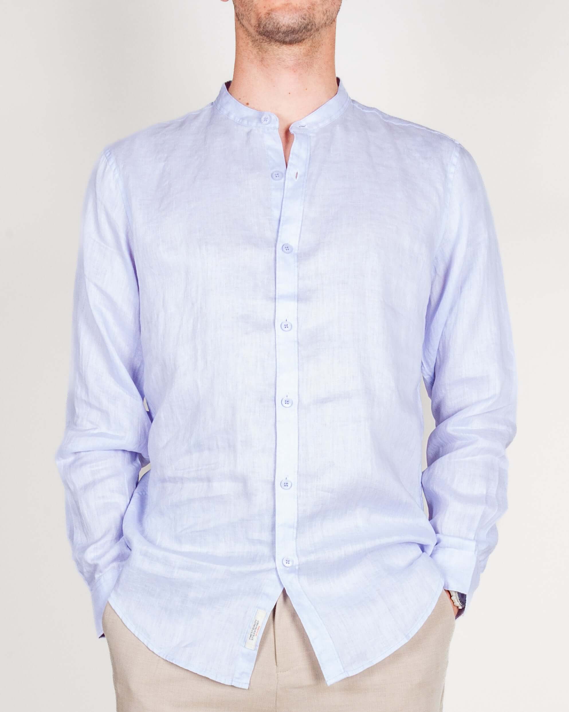 Camicia coreana Puro Lino Gianni Lupo Art. GL7620S-S26