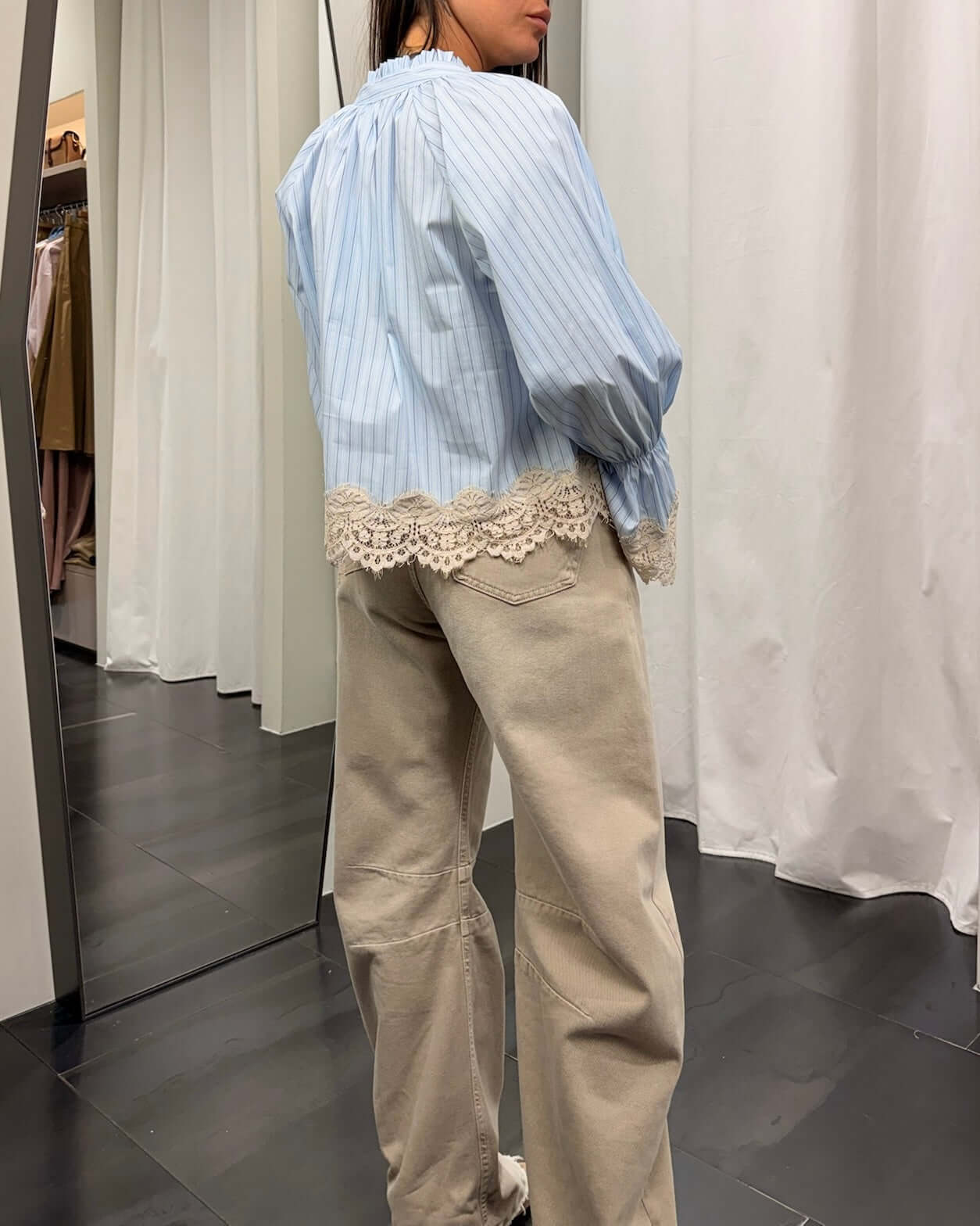 Camicia Riga Pizzo Susy Mix Donna Art. 26180G
