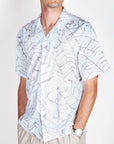 Camicia Viscosa manica corta collo bowling Uomo Imperial Art, modello casual con motivo floreale.