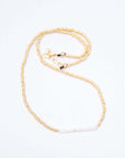 Collana Girocollo ESSENZIALE perline in vetro giapponese e chiusura in bronzo placcato + Perle Di Fiume Art. GIRESSP