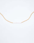 Collana Girocollo ESSENZIALE perline in vetro giapponese e chiusura in bronzo placcato + Perle Di Fiume Art. GIRESSP