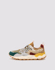 Sneakers Flower Mountain Art. YAMANO 3 MAN - Sneakers in suede e tessuto tecnico Uomo Verde-Giallo