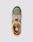 Sneakers Flower Mountain Art. YAMANO 3 MAN - Sneakers in suede e tessuto tecnico Uomo Verde-Giallo