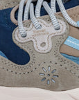 Sneakers Flower Mountain Art. YAMANO 3 Man- Sneakers in suede e Nylon Uomo Navy Blue- Kaki