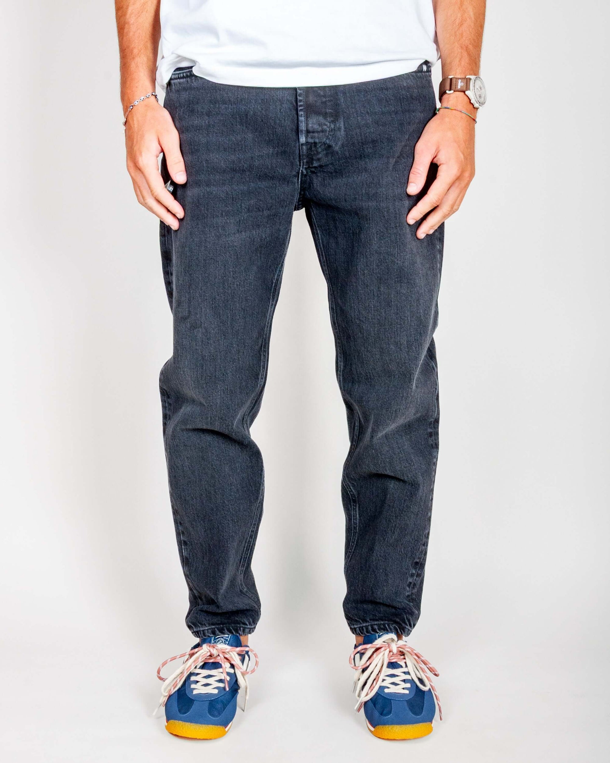 Jeans Jeremiah Uomo Black Used Amish Art. AMU001N0941788, denim nero indossati da uomo, taglia 32.