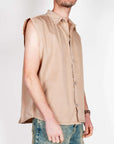 Overshirt smanicata in cotone I'm Brian Art. CA3654
