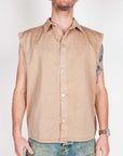 Overshirt smanicata in cotone I'm Brian Art. CA3654